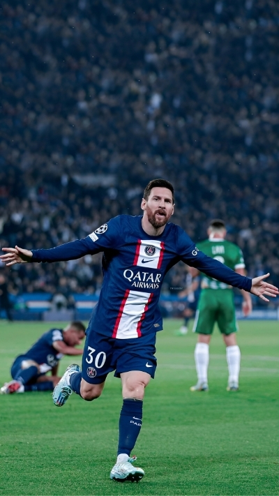 hình nền messi psg trong màu áo