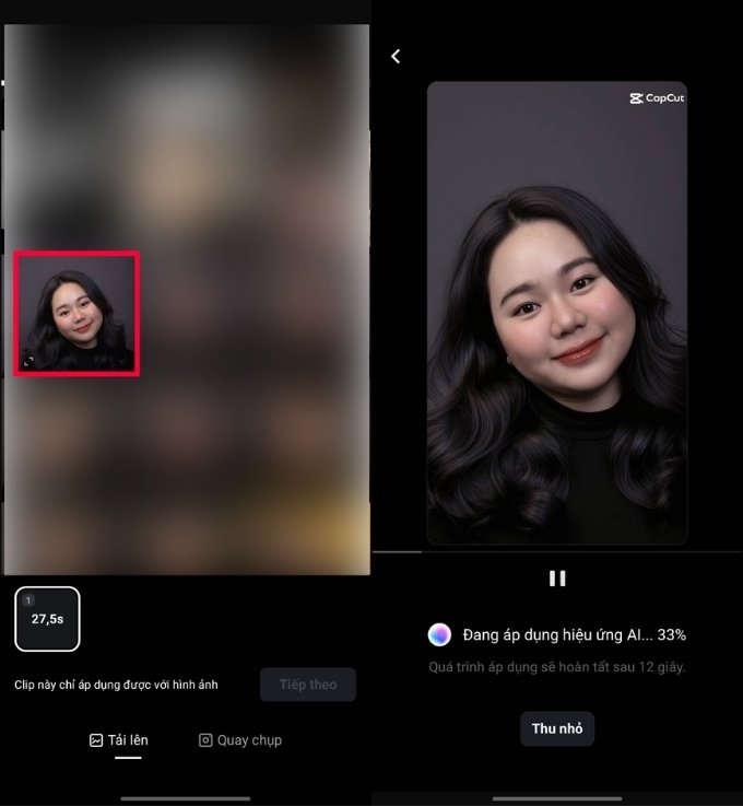 Cách tạo ảnh mùa đông tuyết trắng bằng Capcut