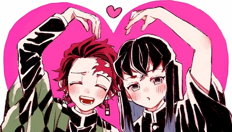 Hình nền Muichirou và Tanjiro chuẩn desktop