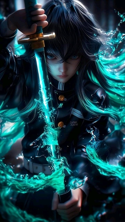 Hình Muichirou ngầu giữa trời đêm