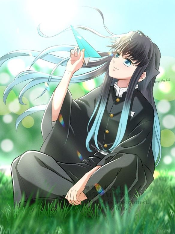 Muichirou thả hồn cùng chiếc máy bay giấy