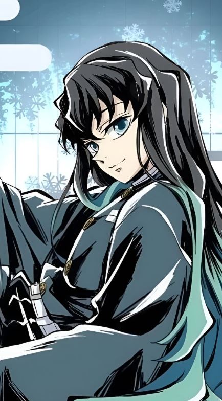 Muichirou với ánh mắt lạnh lùng và tự tin