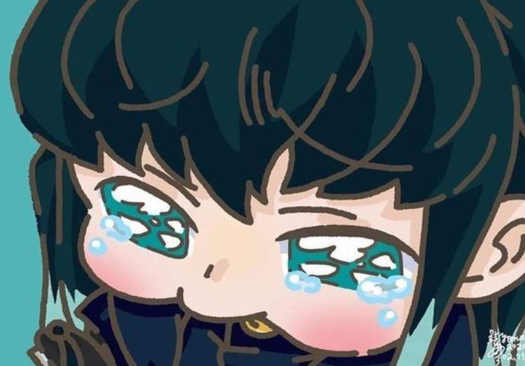 Muichirou khóc nức nở buồn bã