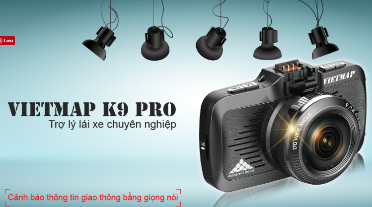 Camera hành trình vietmap K9 Pro ghi hình 2K