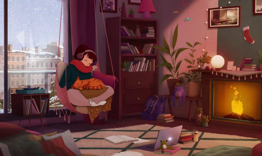 Hình nền chill học tập