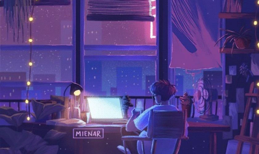 Ảnh nền chill học tập cài cho máy tính