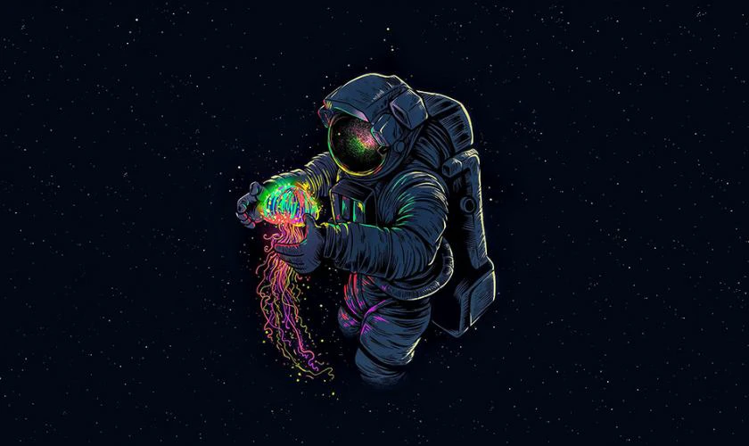 Tải hình nền chill phi hành gia