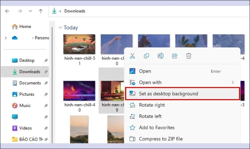 cách cài hình nền trên máy tính