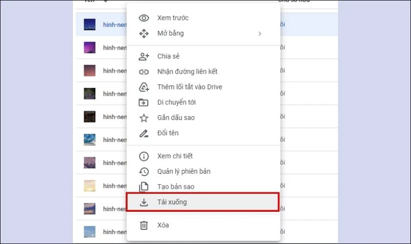 cách tải ảnh từ drive về máy tính