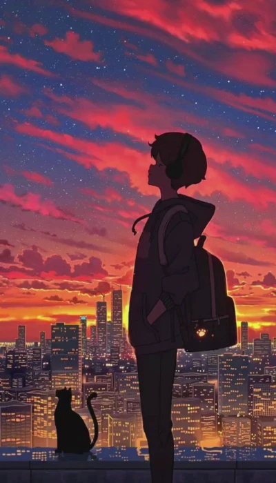 hình nền chill anime