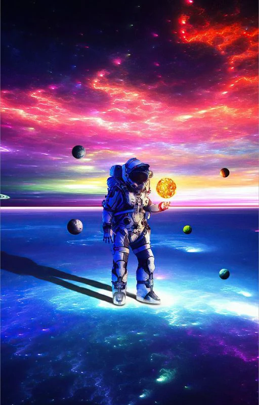 Ảnh nền chill phi hành gia