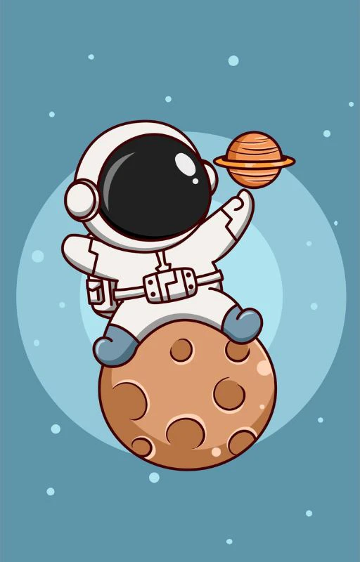 Ảnh nền chill phi hành gia cho điện thoại
