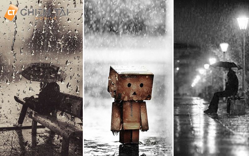 Ảnh nền điện thoại buồn trời mưa