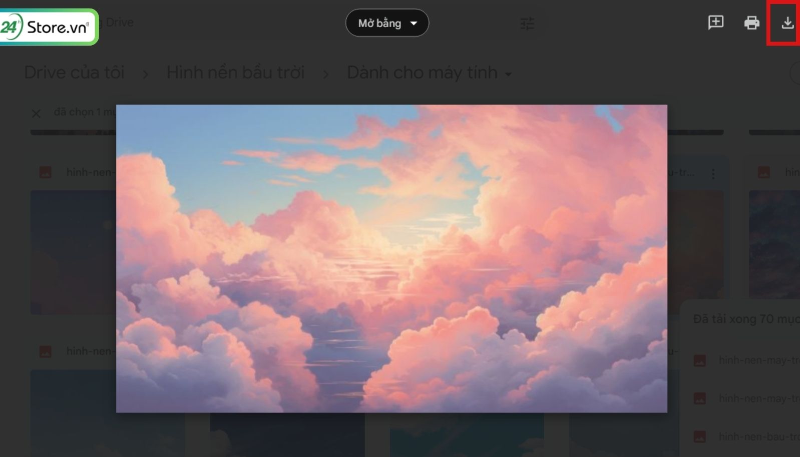 hình nền bầu trời hồng