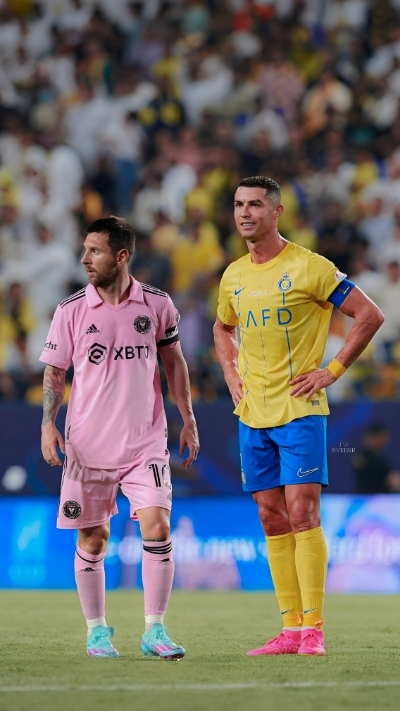 hình nền ronaldo và messi