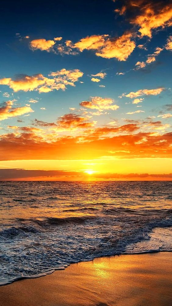 Hình nền biển hoàng hôn