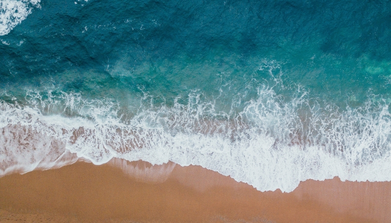 Hình nền màu xanh nước biển, background powerpoint biển