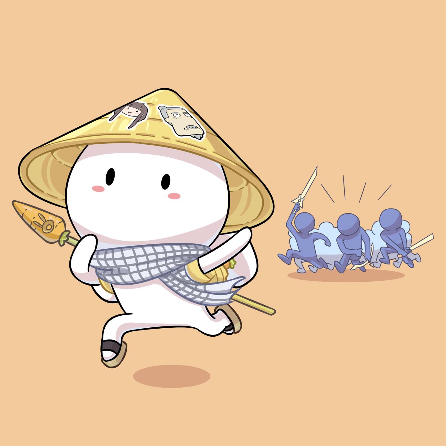 Thỏ 7 màu xăm mình nhám nhăn nhở