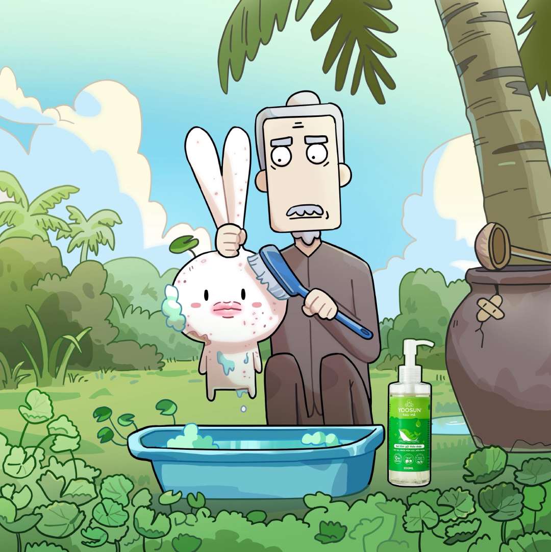 Hình thỏ 7 màu và ông Năm