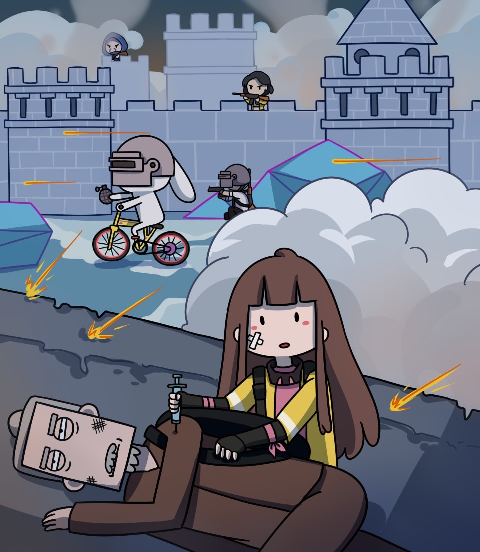 Hình nền thỏ 7 màu cho macbook