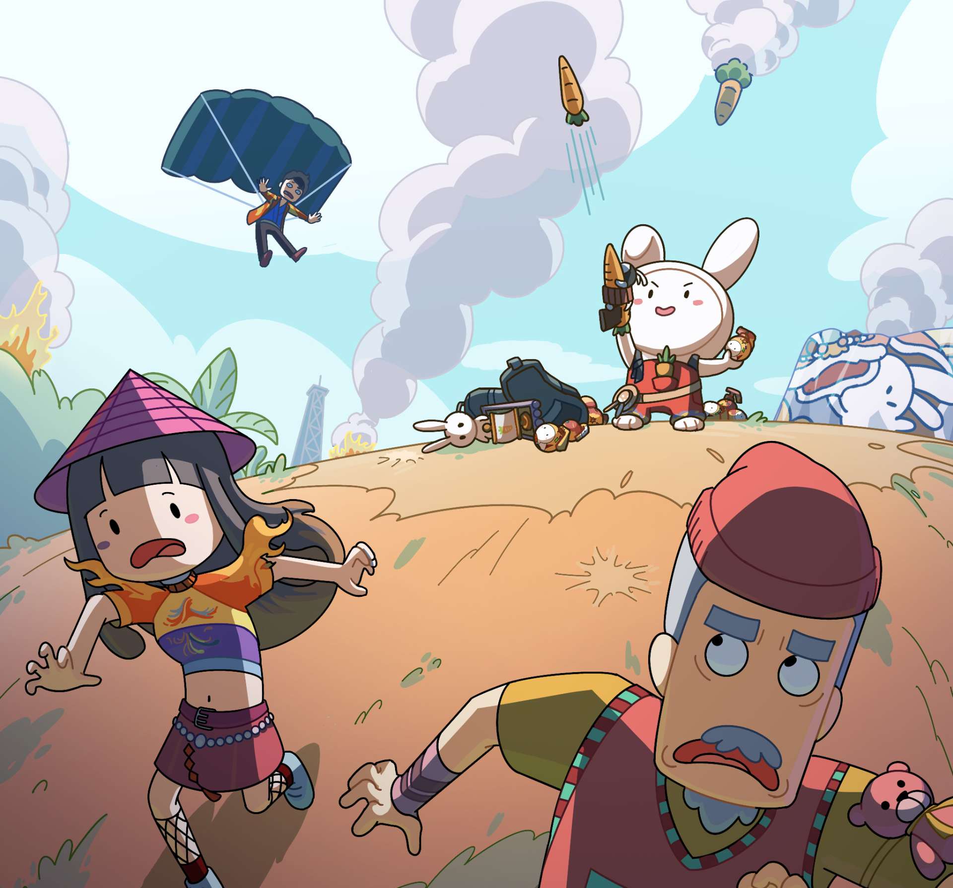 Hình nền máy tính thỏ 7 màu liên quân