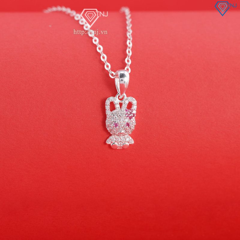 Dây chuyền bạc cho bé hình con thỏ dễ thương DTN0050