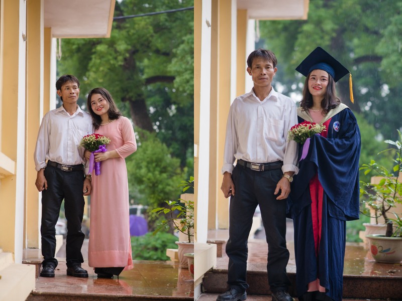 chụp kỷ yếu cùng con mặc gì