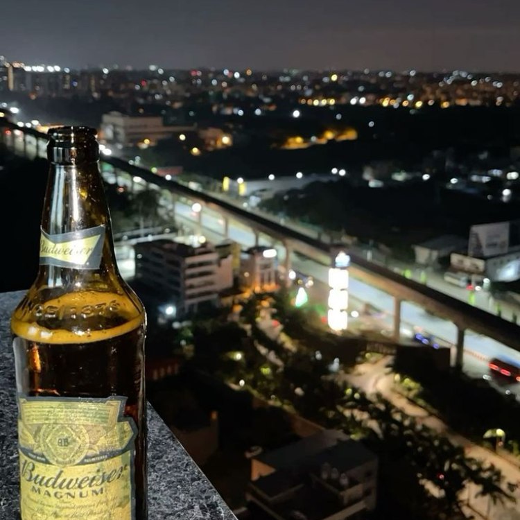 uống rượu một mình ngắm thành phố