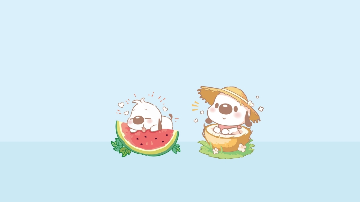 Hình nền máy tính vô tri cute, dễ thương