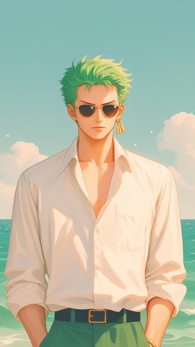 ảnh nền zoro đeo kính cảm xúc