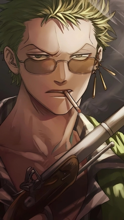 ảnh nền zoro đeo kính chất lừ