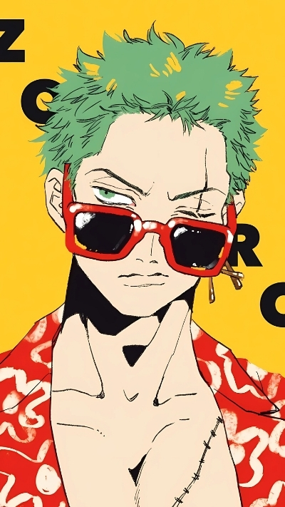 ảnh nền zoro đeo kính 4k ấn tượng