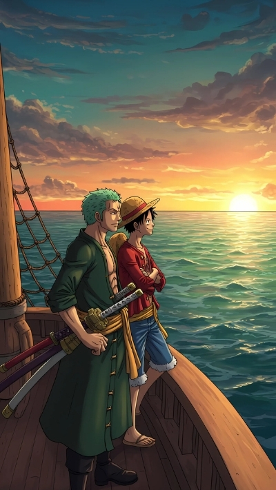 ảnh nền zoro và luffy đáng yêu