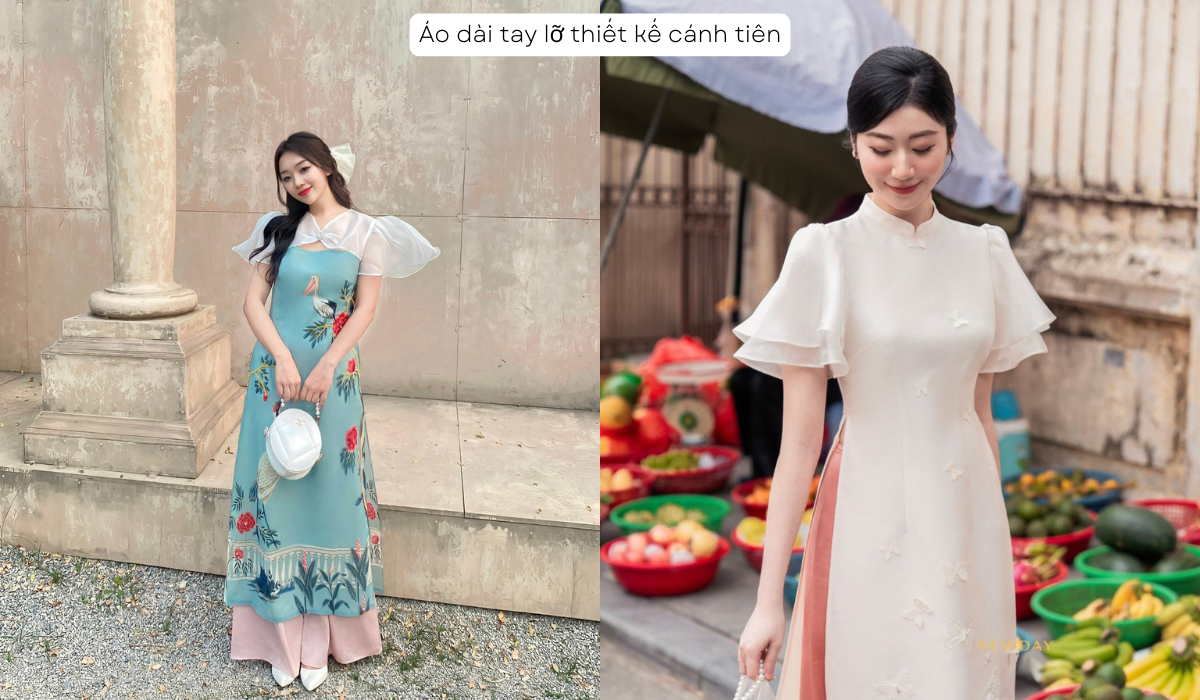 Áo dài lụa tay lỡ