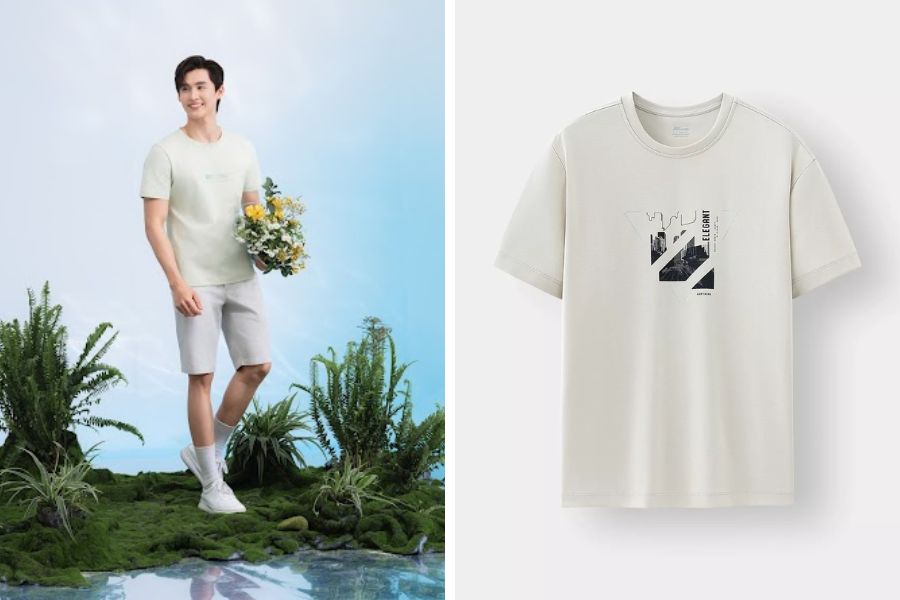 Áo thun chế tạo bằng sợi sorona mới