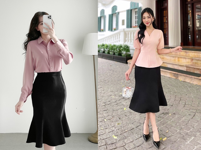 Chân váy đuôi cá phối với áo gì tôn dáng và phong cách nhất?