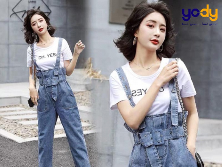 Quần yếm, áo croptop