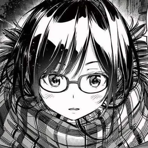 Ảnh đại diện hoạt hình nữ đen trắng chất