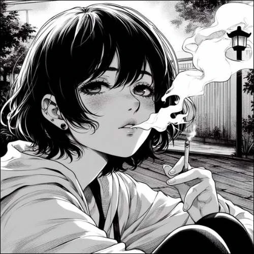 Ảnh đại diện hoạt hình nữ đen trắng hiện đại nhất