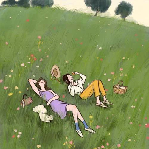 Avatar đôi bạn thân nữ anime dễ thương, cute