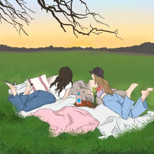 Avatar đôi bạn thân nữ anime dễ thương