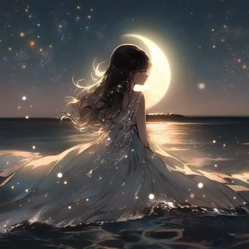 Avatar chụp sau lưng nữ anime đẹp, cute