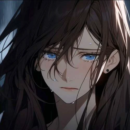 Avatar anime nữ tâm trạng buồn