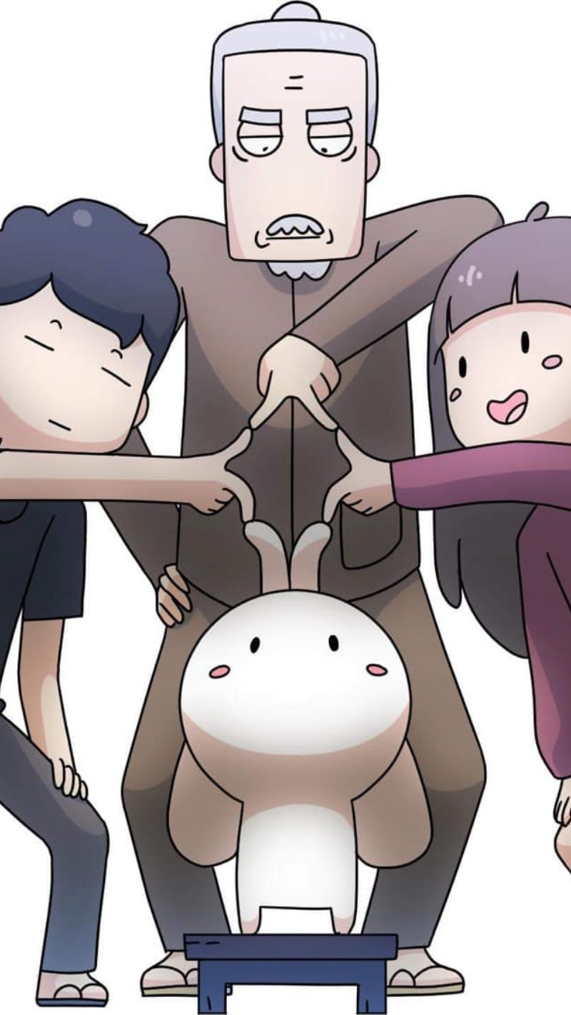 Hình nền thỏ 7 màu vui nhộn