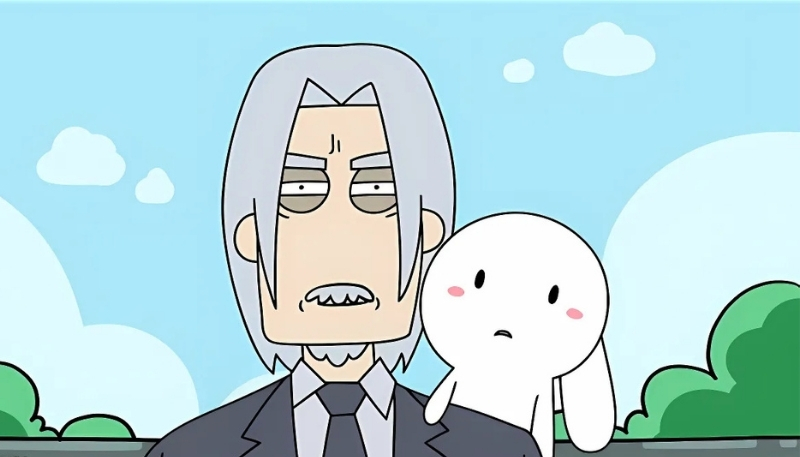 Hình nền tình cảm giữa ông Năm và thỏ