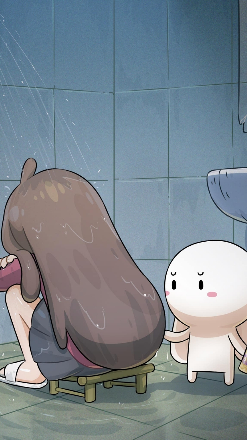 Hình nền thỏ 7 màu và chị Xô full HD sắc nét