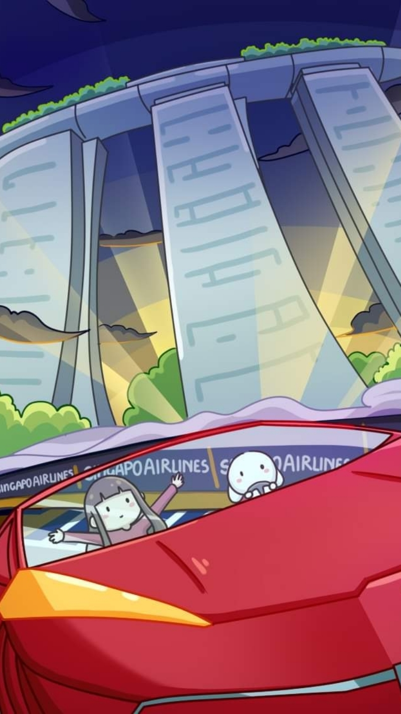 Hình nền thỏ 7 màu và chị Xô thân thiết đáng yêu