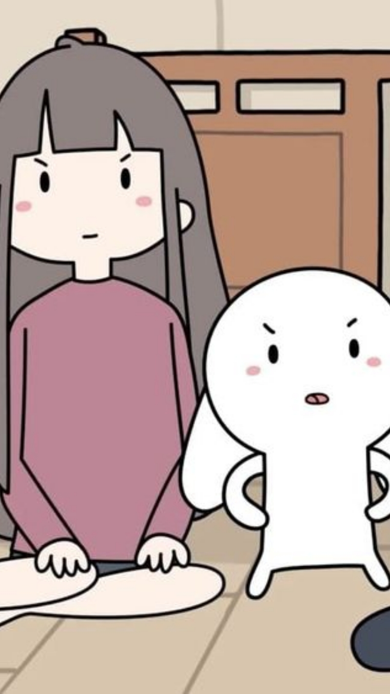 Hình nền thỏ 7 màu và chị Xô đi dạo cực đẹp