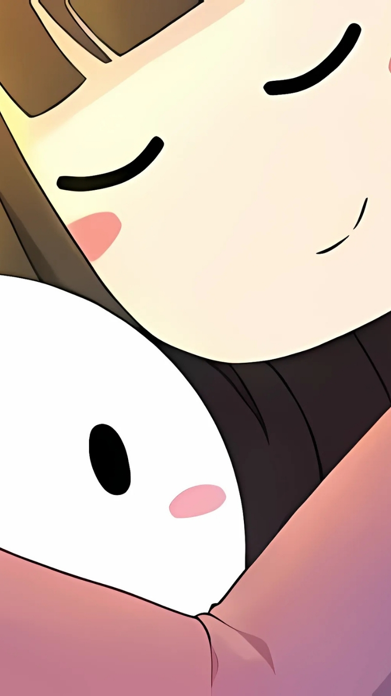 Hình nền thỏ 7 màu và chị Xô cười cực đáng yêu