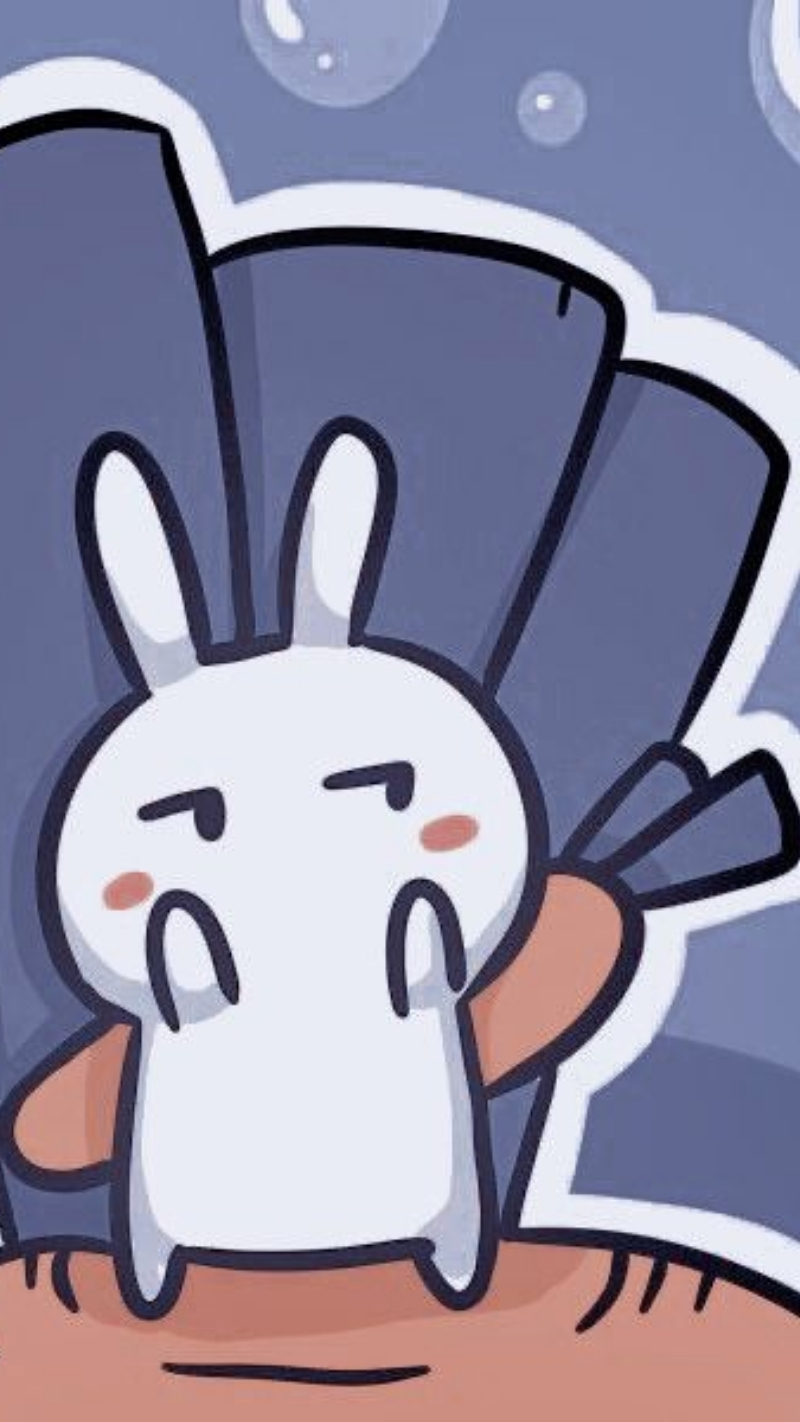 Hình nền thỏ 7 màu cute ngộ nghĩnh